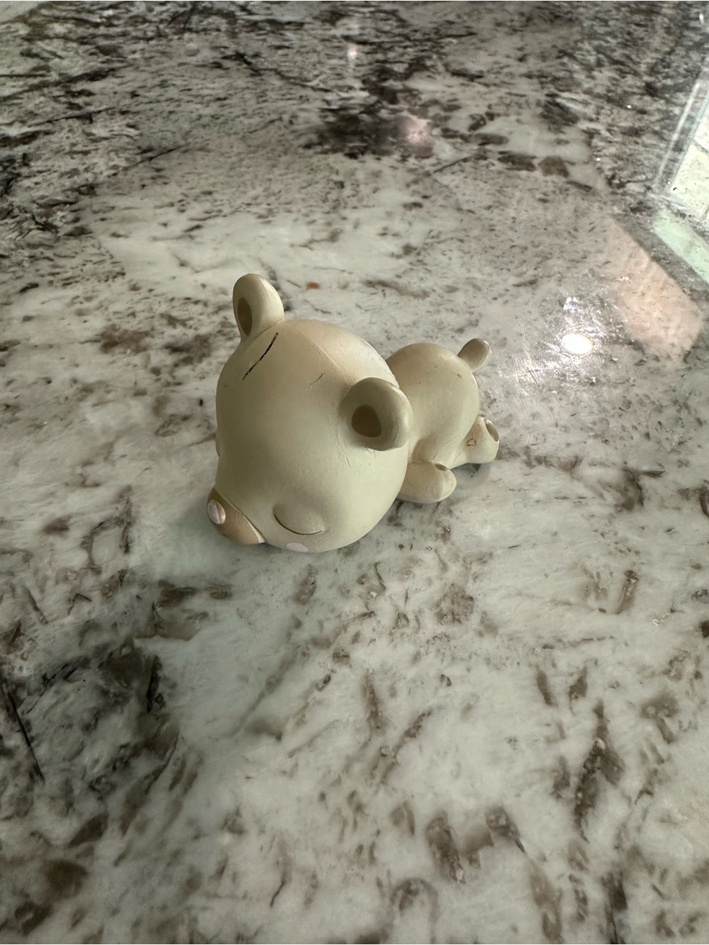 Matte Beige Tonies Sleeping Bear Figurine